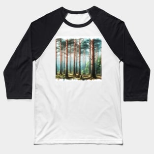 Woodland Landscape Baseball T-Shirt